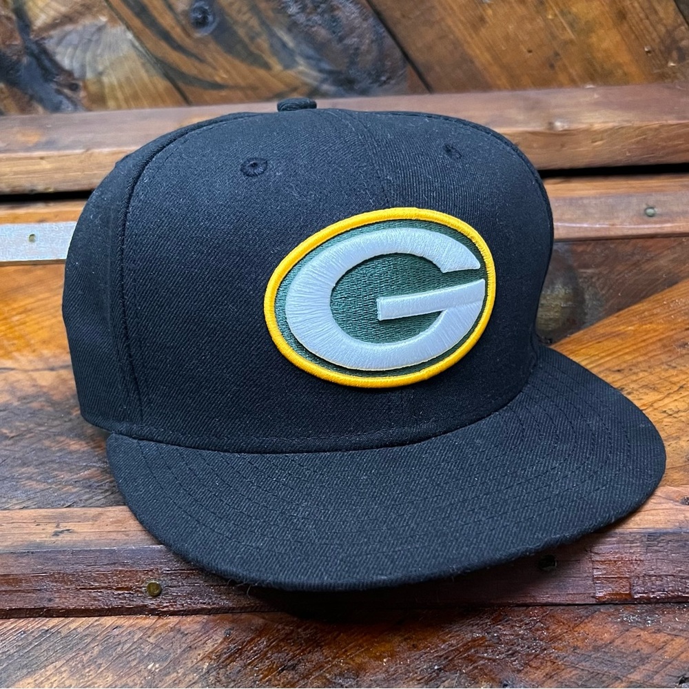 Men’s Flat-bill GB Packers Hat - 7 & 3/8 - Black